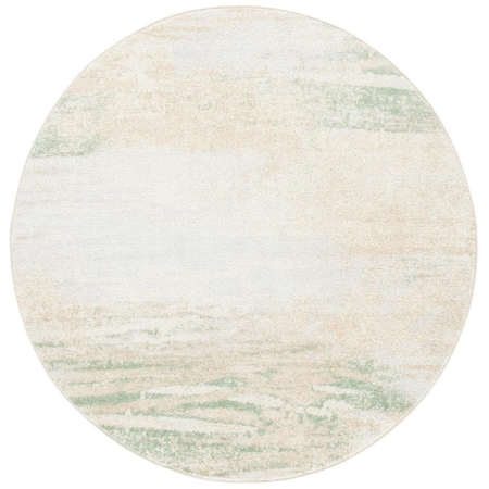 Safavieh 6 x 6 ft. Adirondack Power Loomed Round Area Rug; Ivory & Gold ADR112D-6R